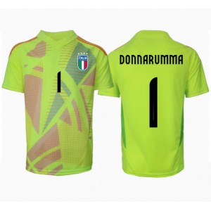 Fotbalové Dres Itálie Gianluigi Donnarumma #1 Brankářské Domácí Oblečení ME 2024 Krátký Rukáv